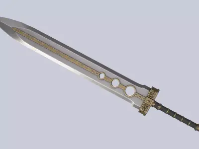 Greatsword Low-poly 3D model