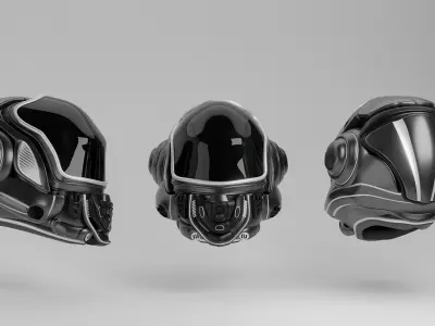 Sci Fi Sports Helmet 3D model