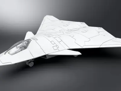 FA XX  Fighter Scale model 3D print model