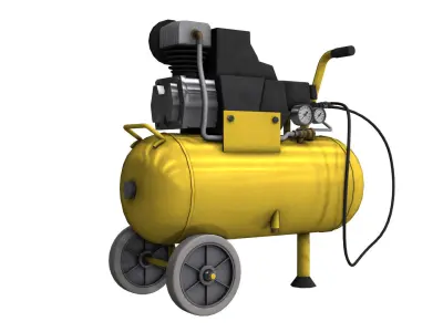 Compressor Air pressure Supply Low-poly 3D model