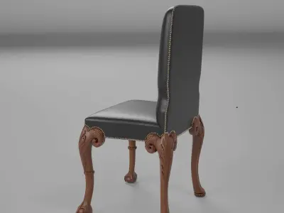 Chelini art  tinto noce scuro chair render ready vray  3D model