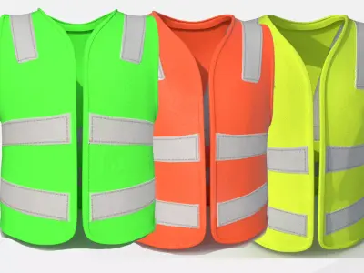  Safety Jacket Low-poly 3D model