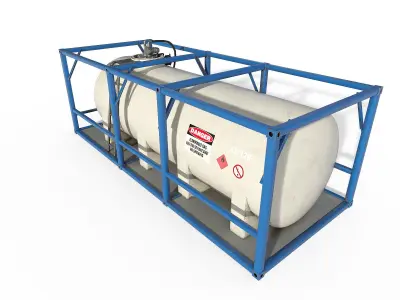 Tank Container gas Low-poly 3D model