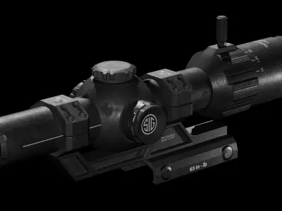 TANGO-MSR LPVO 1-6X24MM Scope  Low-poly 3D model