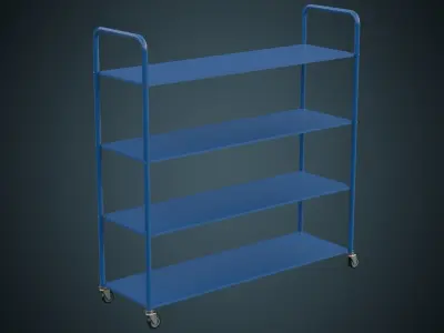 Shelf 1A Low-poly 3D model