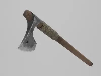 Battle ax of the Kievan Rus Low-poly 3D model
