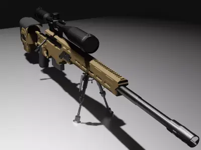CDX Sniper Rifle Low-poly 3D model