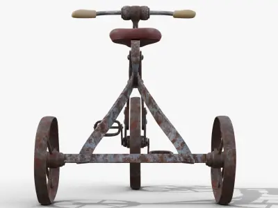 Old tricycle 3D model buy