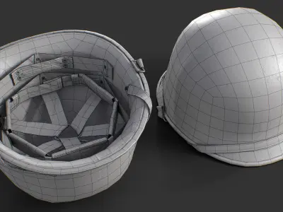 US M1 Helmet WWII Low-poly 3D model