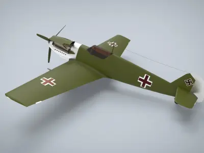 Messerschmitt Bf 109 3D model 9