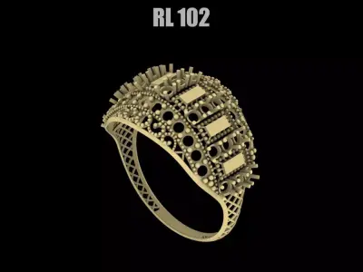 RL 101 TO 150 STONE RINGS COMPETE LOT 3D print model