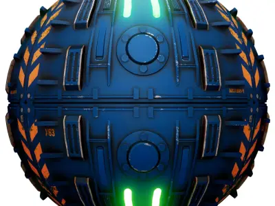 PBR Seamless Sci-Fi Texture 43 Low-poly 3D model