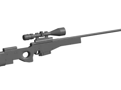 sniper rifle 3D model 13