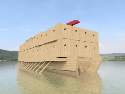 Sengoku period Samurai warship- Atakebune Low-poly 3D model
