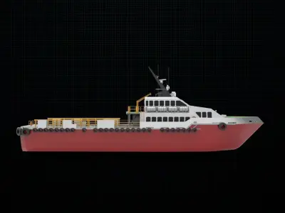 Offshore crew  boat 3D model