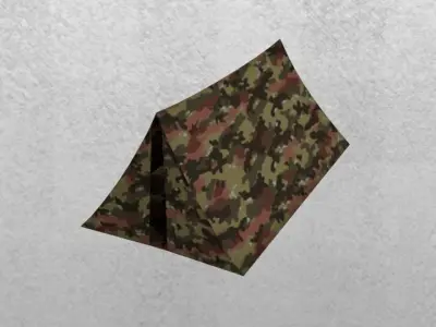Military tent  Free low-poly 3D model