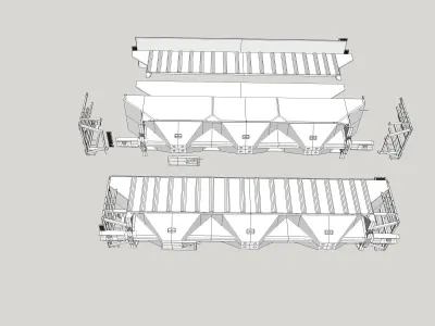 PS-4750 Covered Hopper HO and O 3D print model