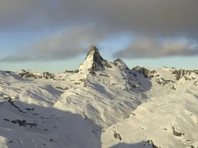 Matterhorn iconic mountain area realistic terrain landscape 3D model