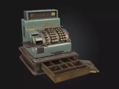 Vintage Cash Register  Timeless Charm of Antique Commerce 3D model