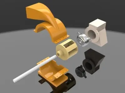 Motor Blower Free 3D model by arunkumar0514