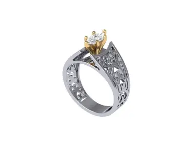 Wedding Ring 3D print model 120