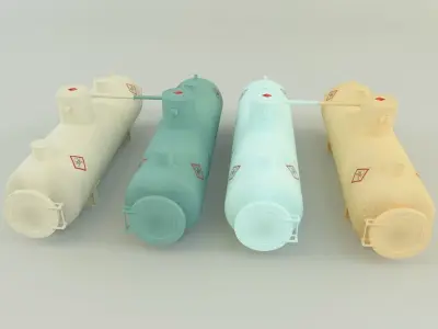 industrial gas tanks 3D model