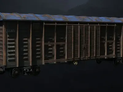 OLD WAGON PBR 3D model