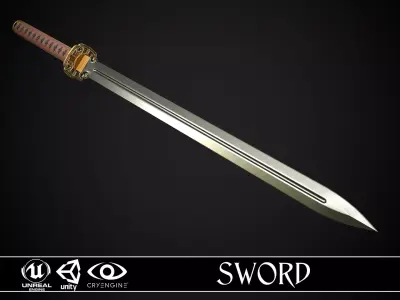 Sword A1 Low-poly 3D model
