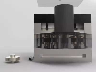 Screwing motor system mold cap 3D model