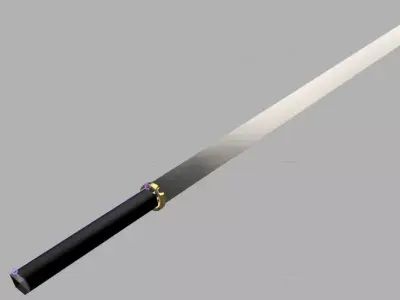 katana samurai sword 3D model 9