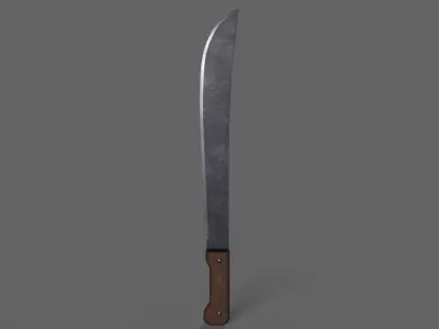 PBR Machete V2c Low-poly 3D model
