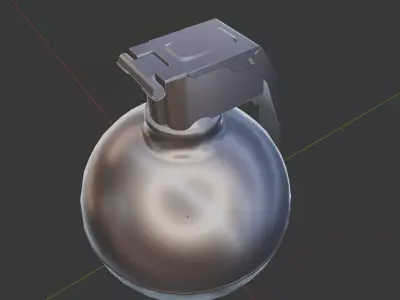 V40 Frag Grenade Low-poly 3D model