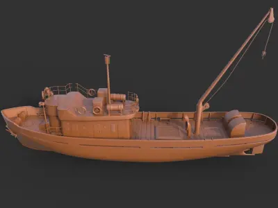 Ship Fishing mk2 3D print model