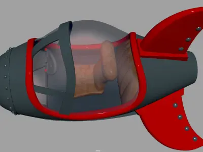 Spacecraft lowpoly  Game  model Low-poly 3D model