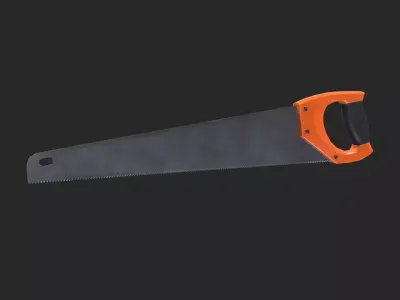 Hand Saw 3D Model Game-Ready Asset Low-poly 3D model