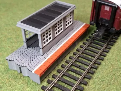 Single Edge Platform Underpass3 1-87 FDM color 3D print model