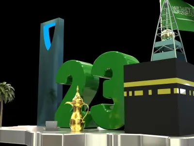 Some of the landmarks of Saudi Arabia 3D model