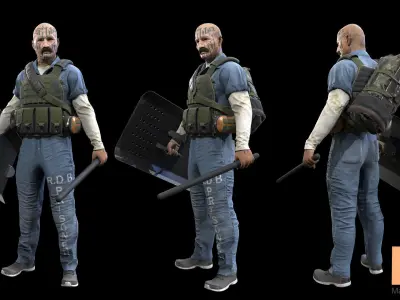 Adventure Charater 05 Low-poly 3D model