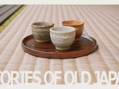 Japanese Guinomi Cup Set Low-poly 3D model