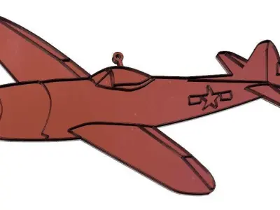 WWII US Fighter Christmas ornament collection 3D print model