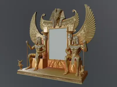 Ancient Egyptian Throne Frame 3D model