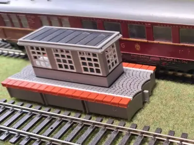Double Edge Platform Underpass3 1-87 FDM color 3D print model