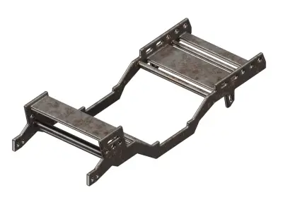 Rusty Automotive Chassis Frame 3D model