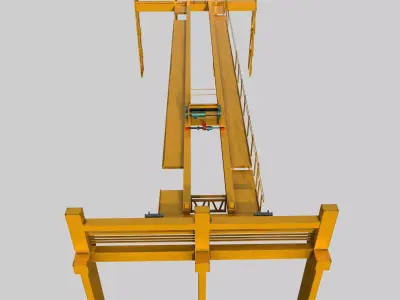 Pendant Overhead Crane  Low-poly 3D model