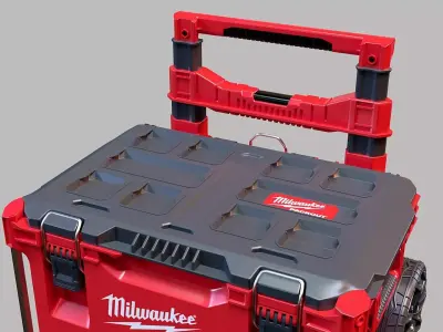 Milwaukee Rolling Toolbox Low-poly 3D model