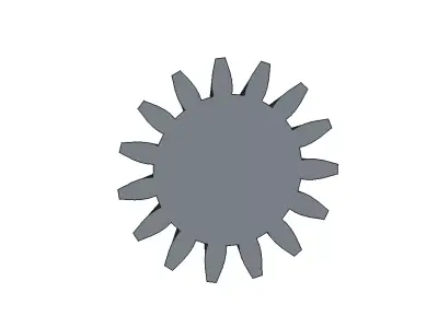 Bevel Gear Low-poly 3D model