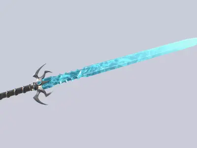 Ice blade Low-poly 3D model