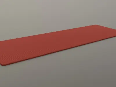 PBR Yoga Mat - Orange Low-poly 3D model