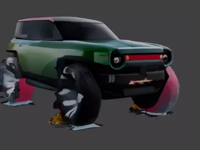 AI generated suv sketch model Free 3D model