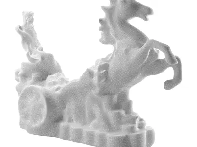 horse sculpt 2 3D model